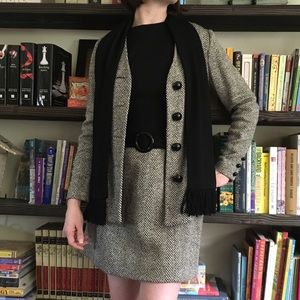 Vintage Herringbone dress with matching blazer
